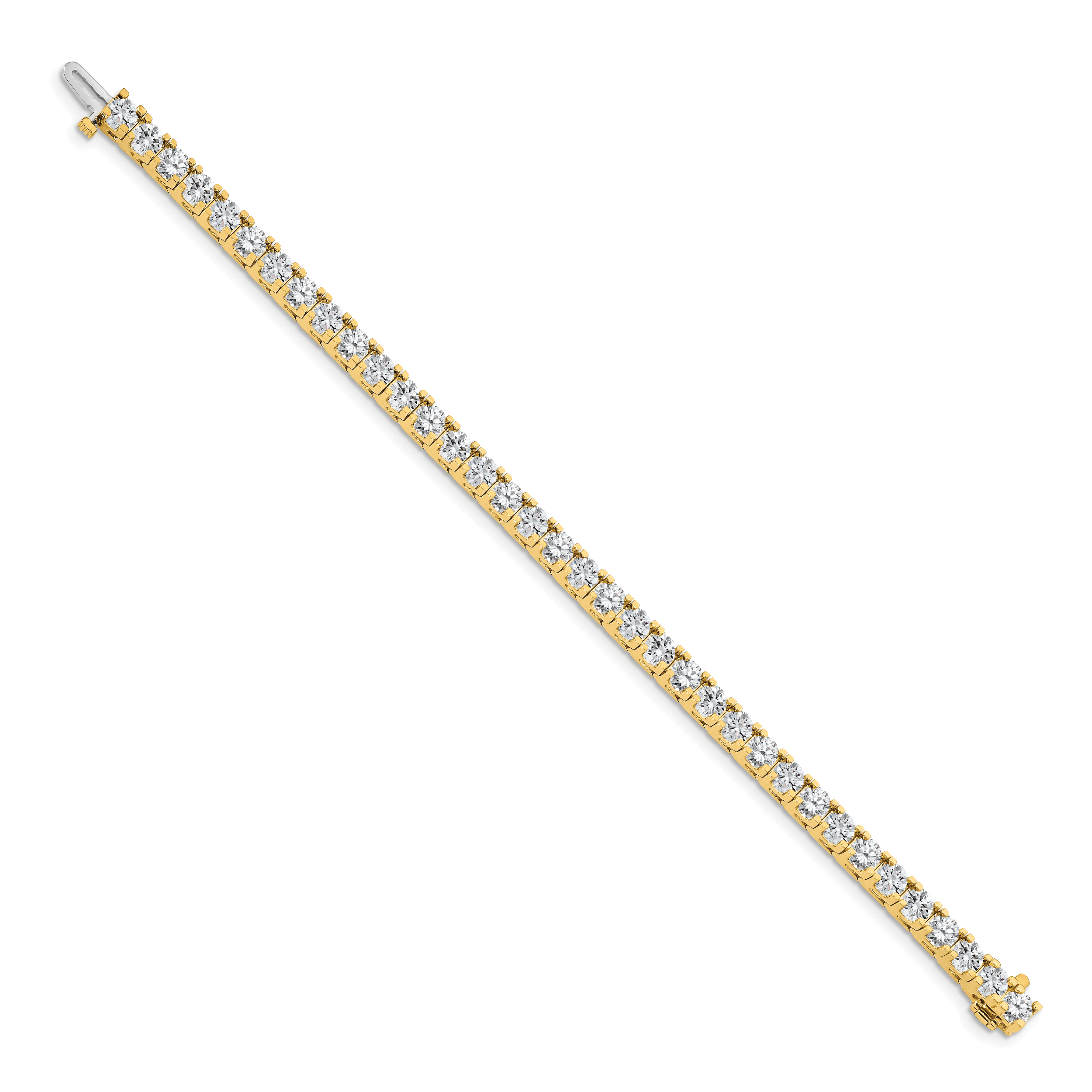 14k Complete 12.5 carat Round A Diamond 4-prong 7 inch Tennis Bracelet X2047A