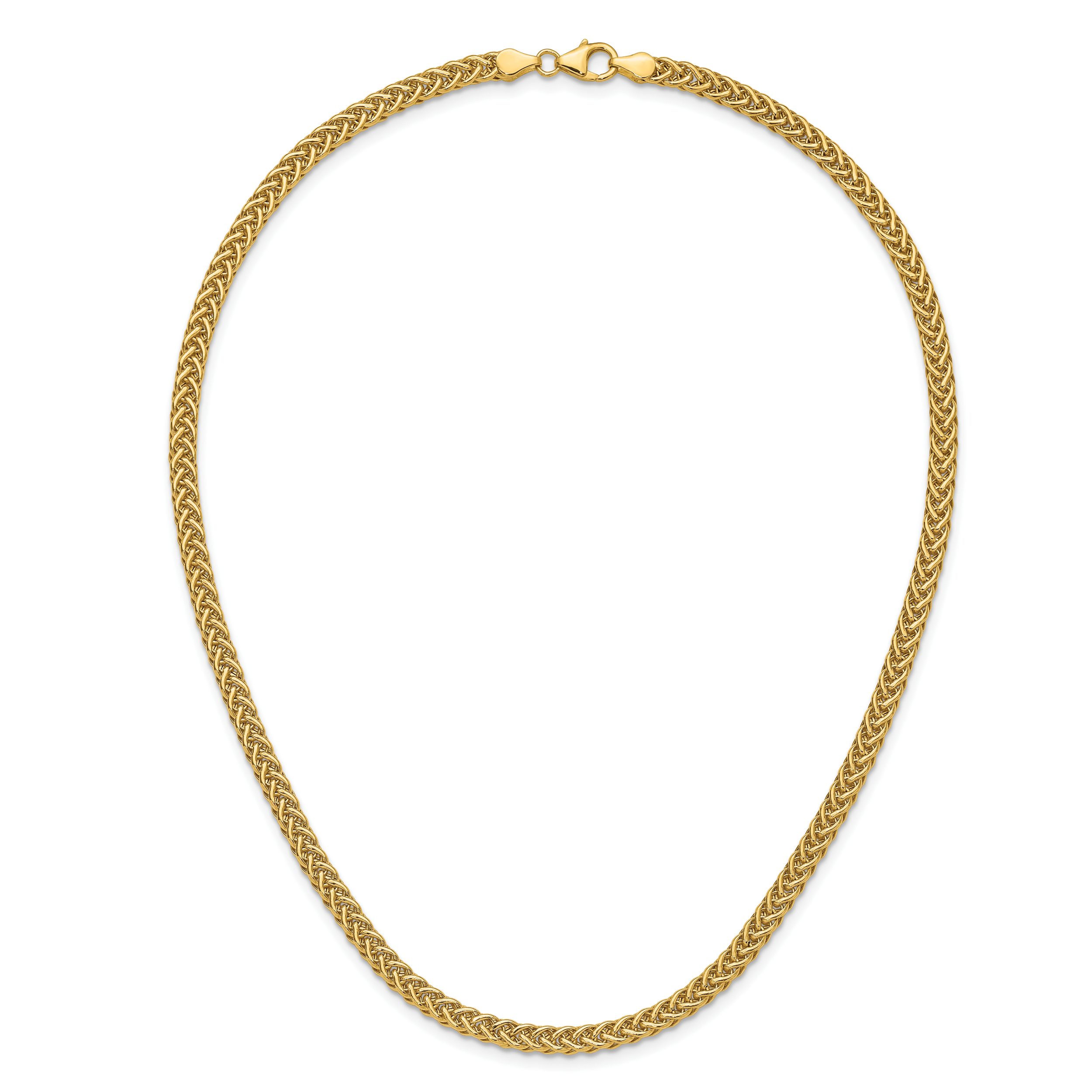 14k Polished 4.3mm Fancy Braided Link 17 inch Necklace SF2413