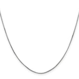 14K White Gold 10 inch 1mm Octagonal Snake with Lobster Clasp Anklet WOS100