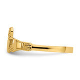 14k Ladies Polished Claddagh Ring D1862