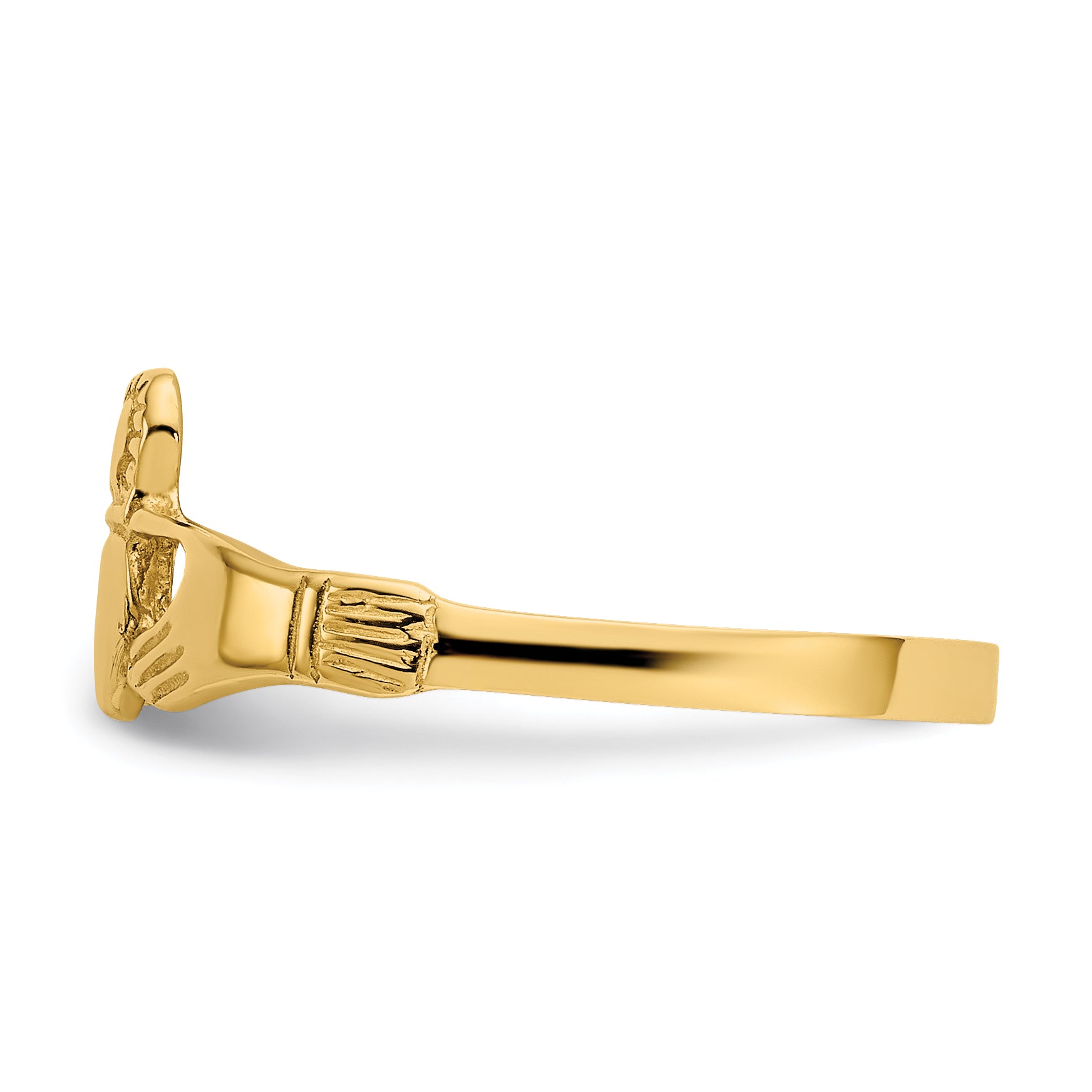 14k Ladies Polished Claddagh Ring D1862