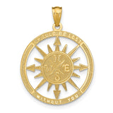 14K Satin / Polished I WOULD BE LOST WITHOUT YOU Compass Pendant K6098