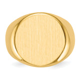 14k 18.0x18.0mm Closed Back Mens Signet Ring RS282