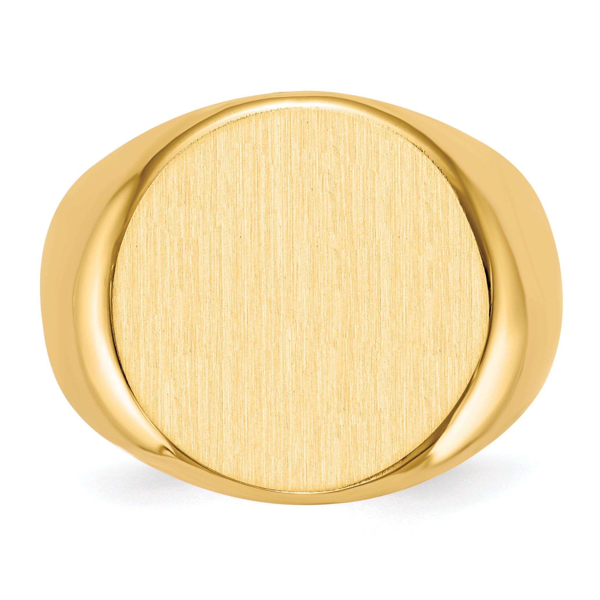 14k 18.0x18.0mm Closed Back Mens Signet Ring RS282
