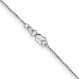 14K White Gold 14 inch .9mm Cable with Lobster Clasp Chain PEN75L