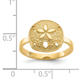 14k Polished Sand Dollar Ring D335