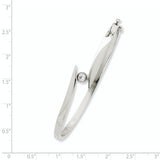 14k White Gold Complete 1/4 carat AA Diamond Hinged Oval Bangle Bracelet XB168AA