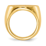 14k 21.0x21.5mm Closed Back Mens Signet Ring RS283