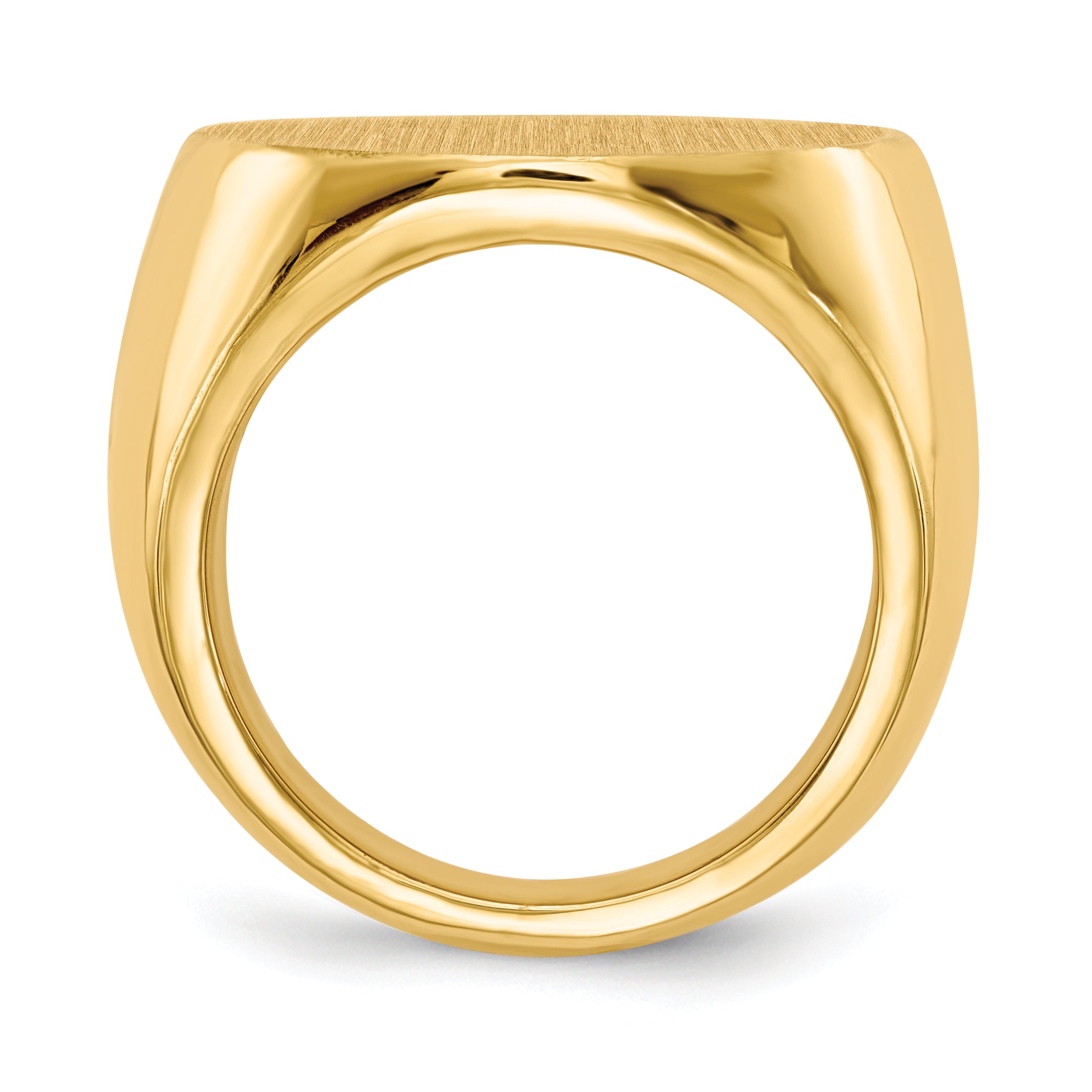 14k 21.0x21.5mm Closed Back Mens Signet Ring RS283