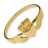 14k Ladies Polished Claddagh Ring D1875