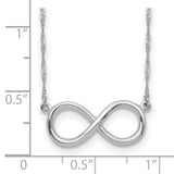 14K White Gold Polished Infinity Symbol 16.75 inch Necklace SF2652