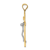 14K Two-tone INRI Crucifix Pendant C4762