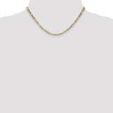 14K 10 inch 3.5mm Semi-Solid Figaro with Lobster Clasp Anklet BC93
