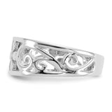 14k White Gold Floral Toe Ring D1969