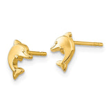 14k Polished Mini Dolphin Post Earrings YE1756