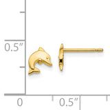 14k Polished Mini Dolphin Post Earrings YE1756