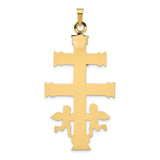 14k Two-tone Cara Vaca Crucifix Pendant C1427