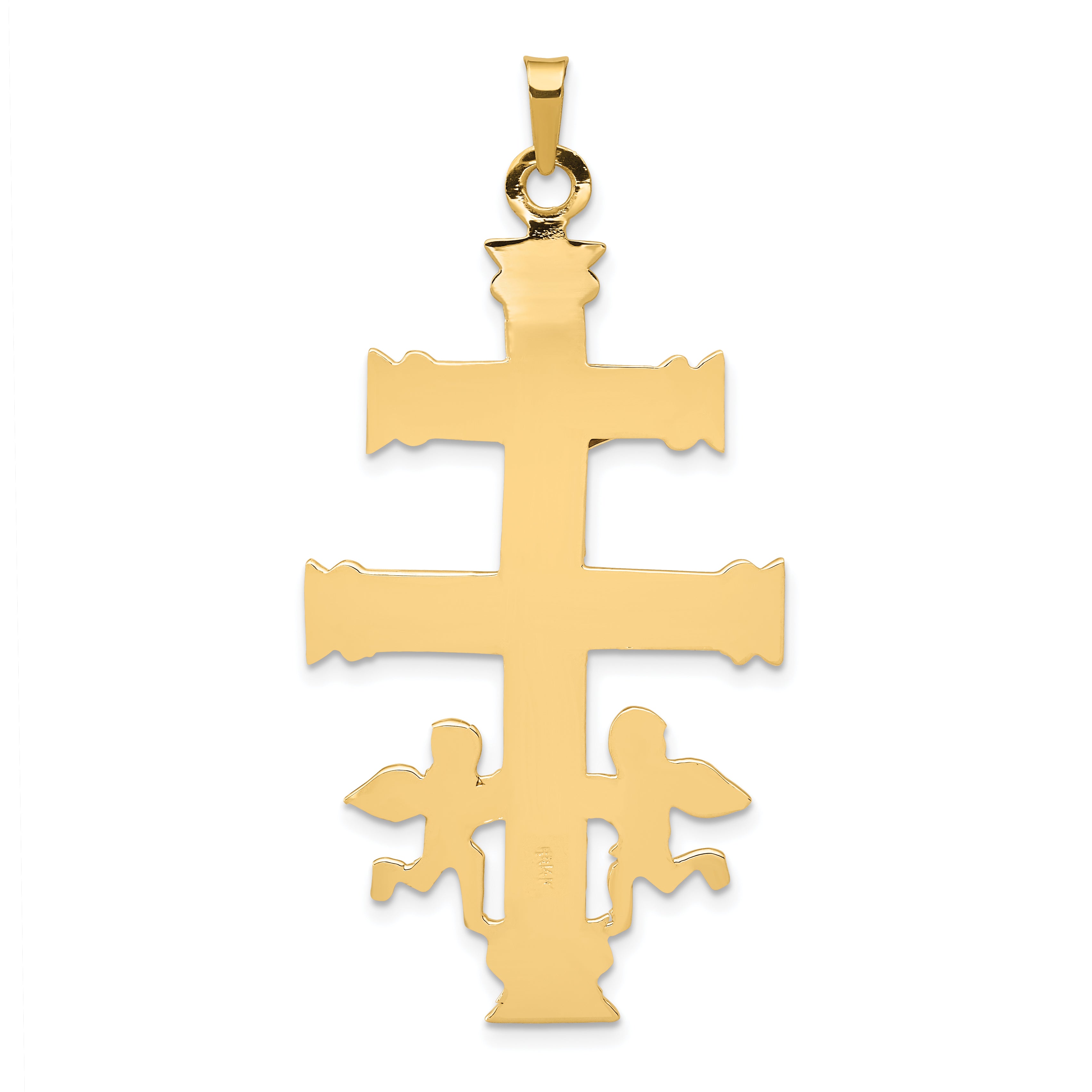 14k Two-tone Cara Vaca Crucifix Pendant C1427