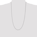 14K White Gold 14 inch .7mm Box with Lobster Clasp Chain WLB050L