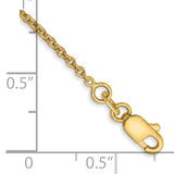 14K 10 inch 1.4mm Forzantine Cable with Lobster Clasp Anklet PEN328