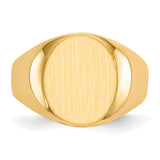 14k 12.0x14.5mm Open Back Mens Signet Ring RS131