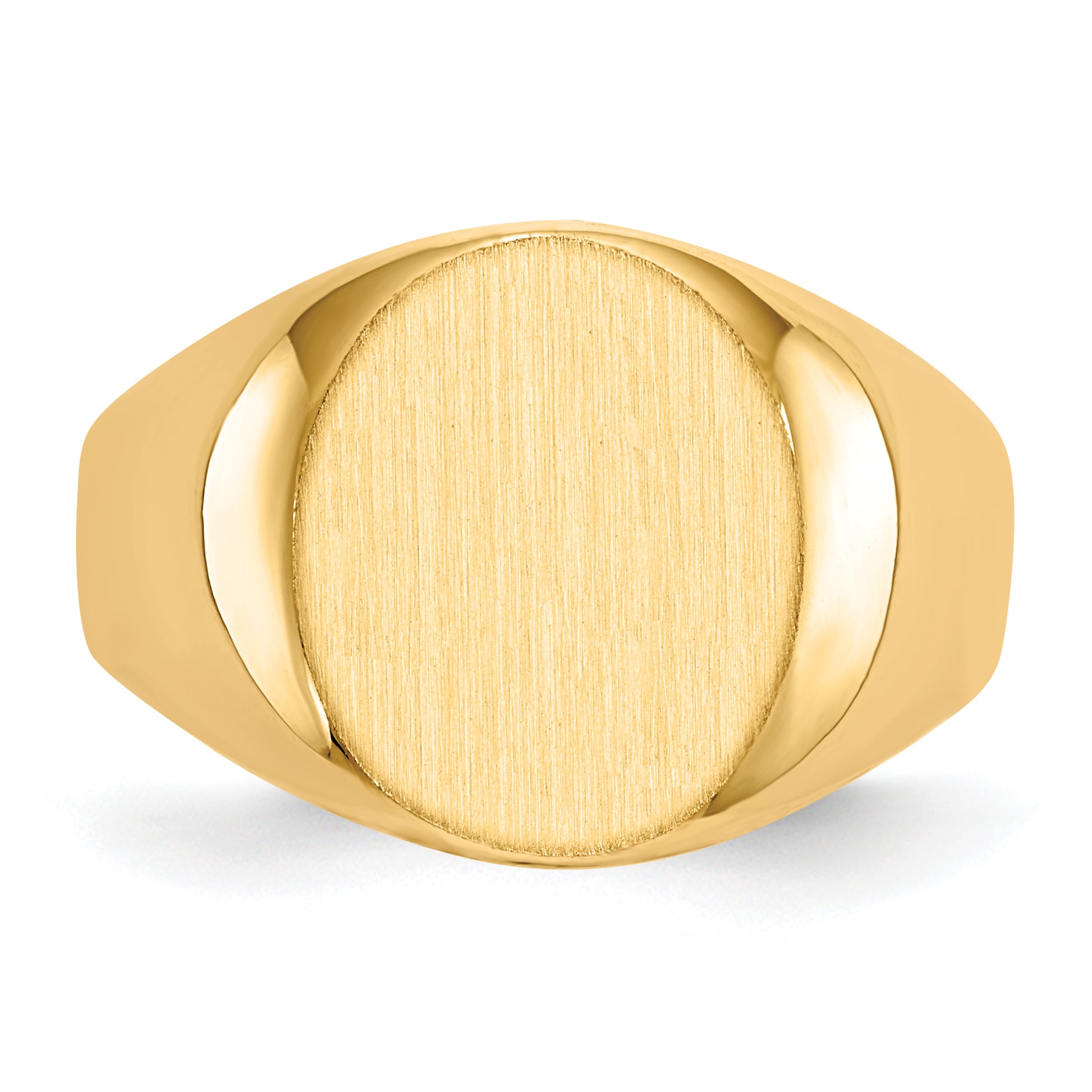 14k 12.0x14.5mm Open Back Mens Signet Ring RS131