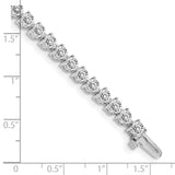 14k White Gold Complete 7 carat Round AA Diamond 3-prong 7 inch Tennis Bracelet X2842WAA