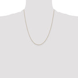 14K 14 inch .8mm Diamond-cut Cable with Lobster Clasp Chain PEN41L