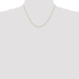 14K 10 inch .8mm Diamond-cut Parisian Wheat with Lobster Clasp Anklet PEN274