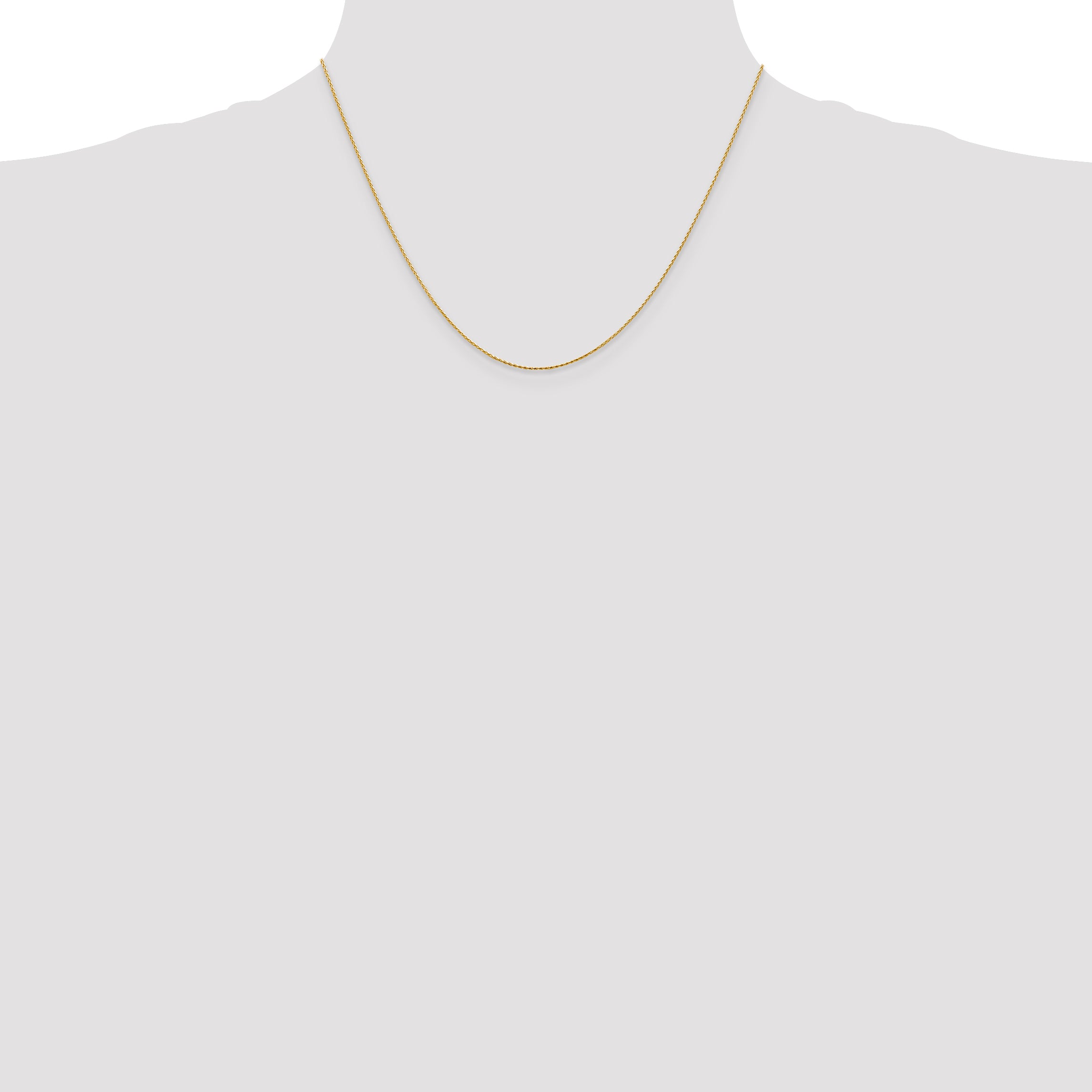 14K 10 inch .8mm Diamond-cut Parisian Wheat with Lobster Clasp Anklet PEN274