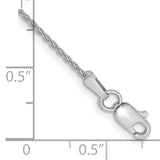 14K White Gold 10 inch 1.2mm Parisian Wheat with Lobster Clasp Anklet PEN261