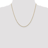 14K 14 inch 1.45mm Solid Diamond-cut Cable with Lobster Clasp Chain PEN140