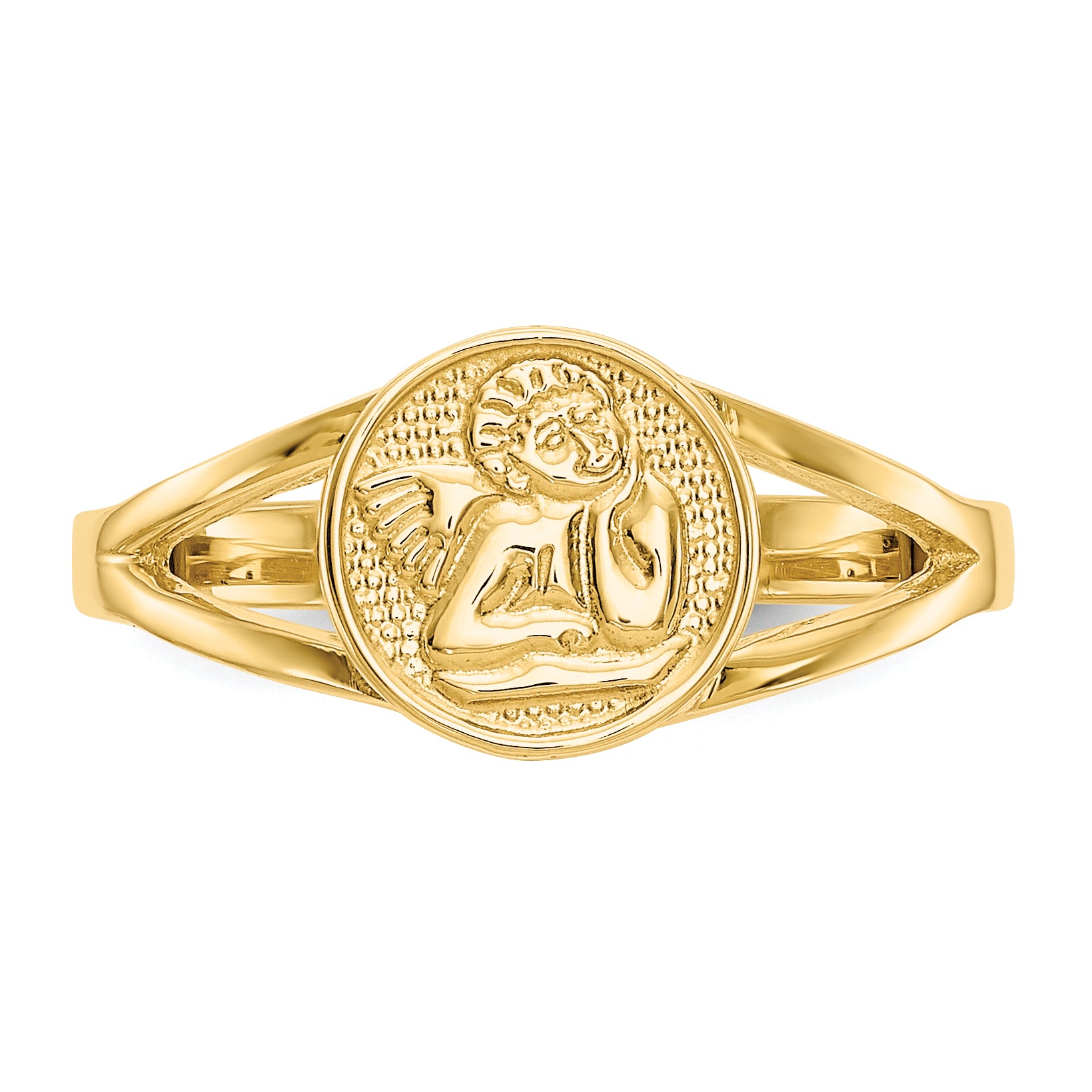14k Polished Angel Ring R422