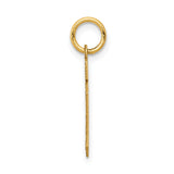 14k Small Satin Number 10 Charm LSS10