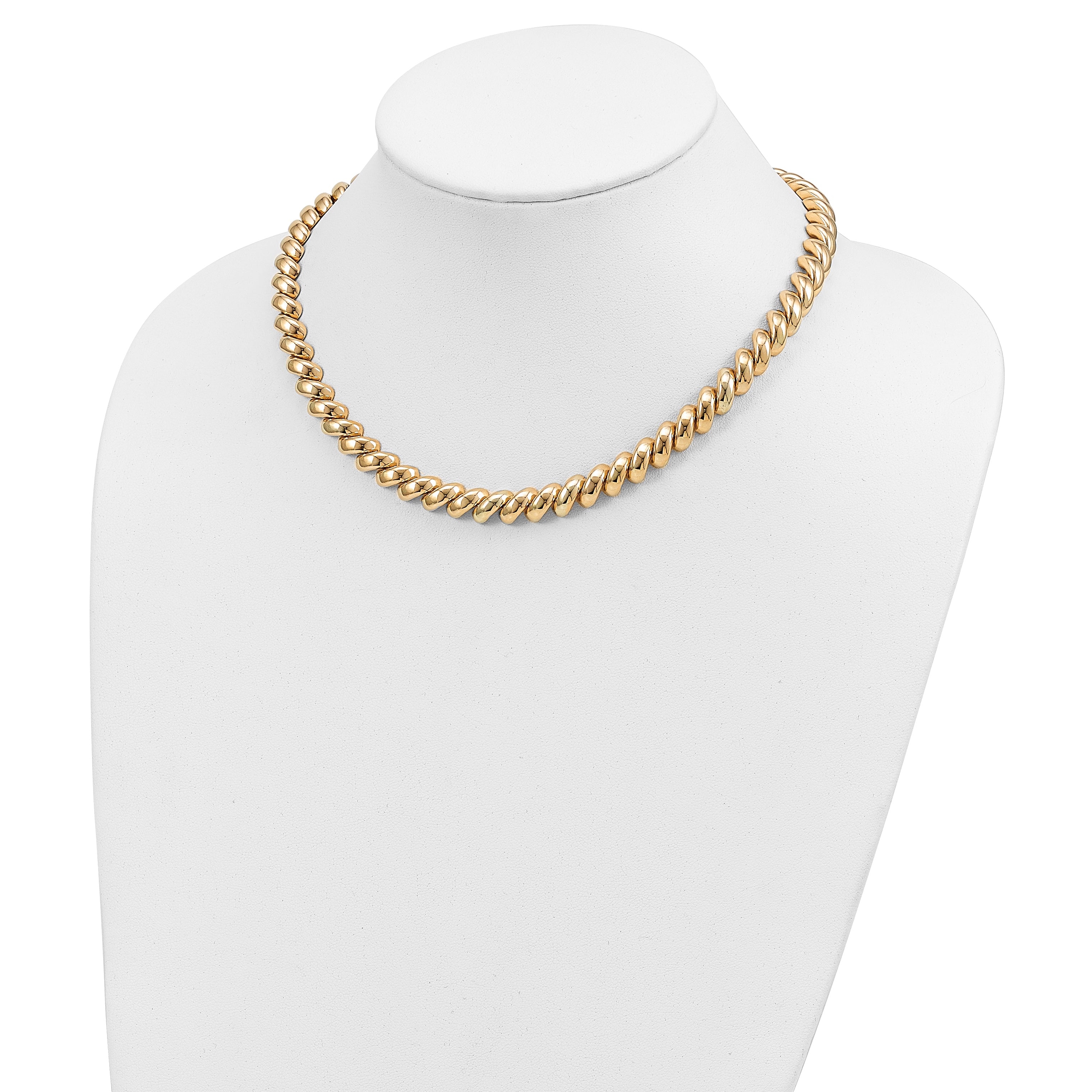 14k Polished 10mm 17 inch San Marco Necklace SM16