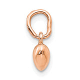 14K Rose Polished 3-D Puffed Heart Charm K794