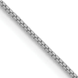 14K White Gold 14 inch .7mm Box with Lobster Clasp Chain WLB050L