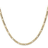 14K 10 inch 3.5mm Semi-Solid Figaro with Lobster Clasp Anklet BC93