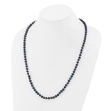 14k 5-6mm Black Near-Round Freshwater Cultured Pearl 16 inch Necklace BPN050