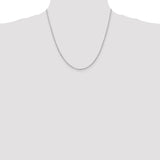 14K White Gold 10 Inch 1.85mm Diamond-cut Quadruple Rope Lobster Clasp Chain WQT014