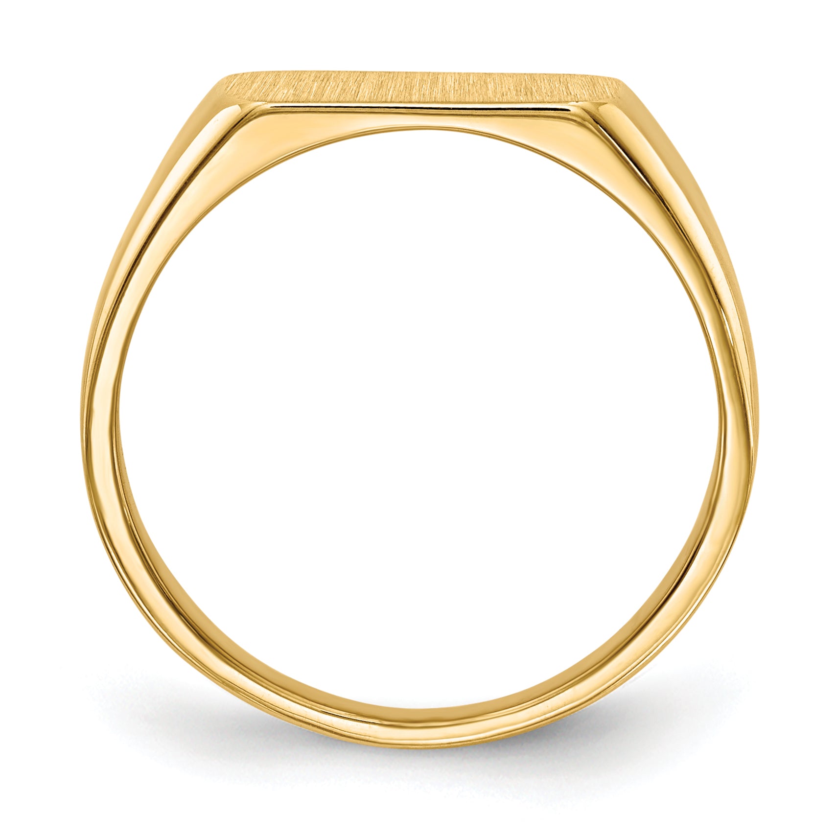 14k 11.5x6.5mm Closed Back Signet Ring RS420