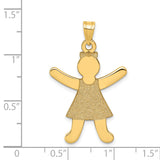 14k Laser Cut Girl Charm A9265