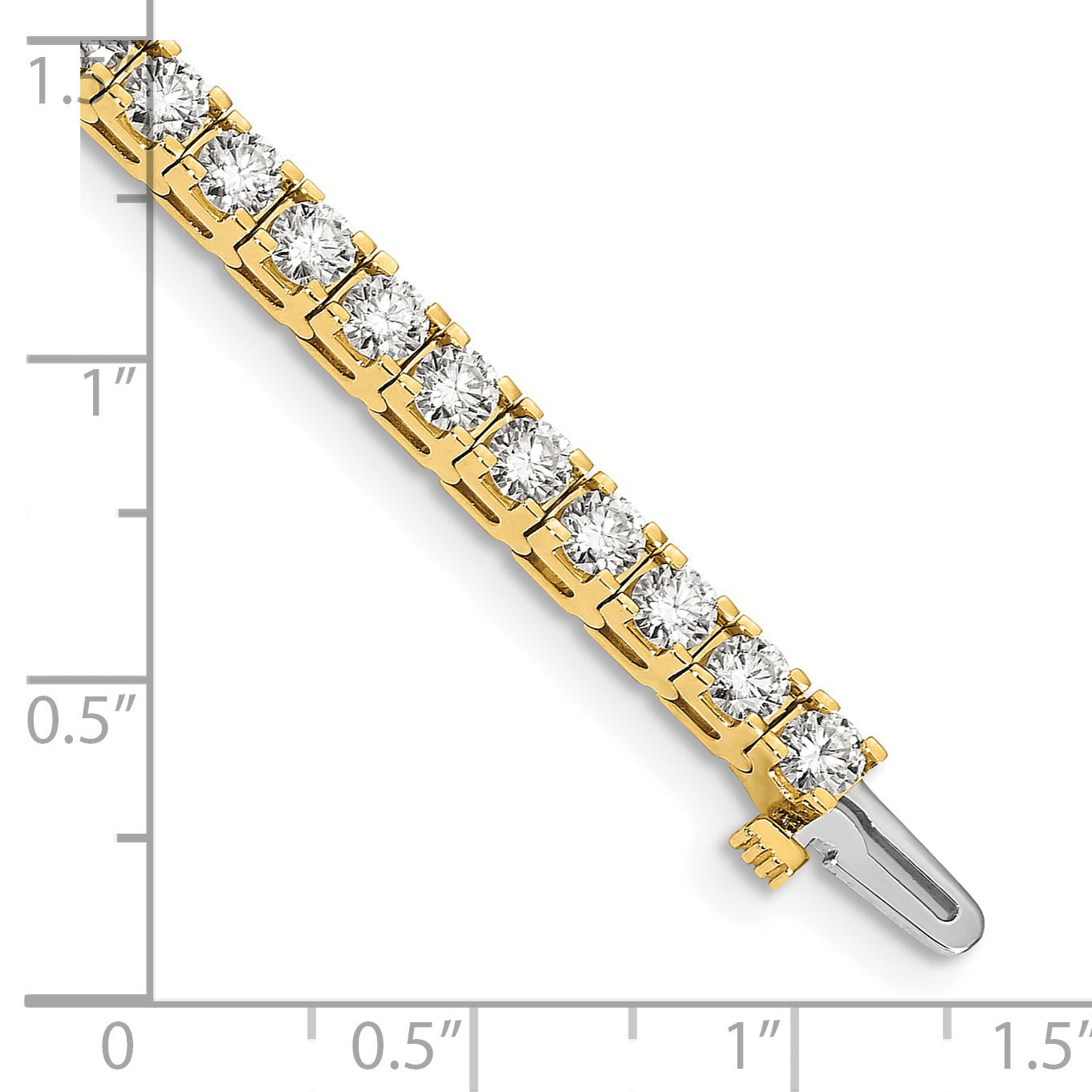 14k Complete 6.6 carat Round AAA Diamond 4-prong 7 inch Tennis Bracelet X2044AAA
