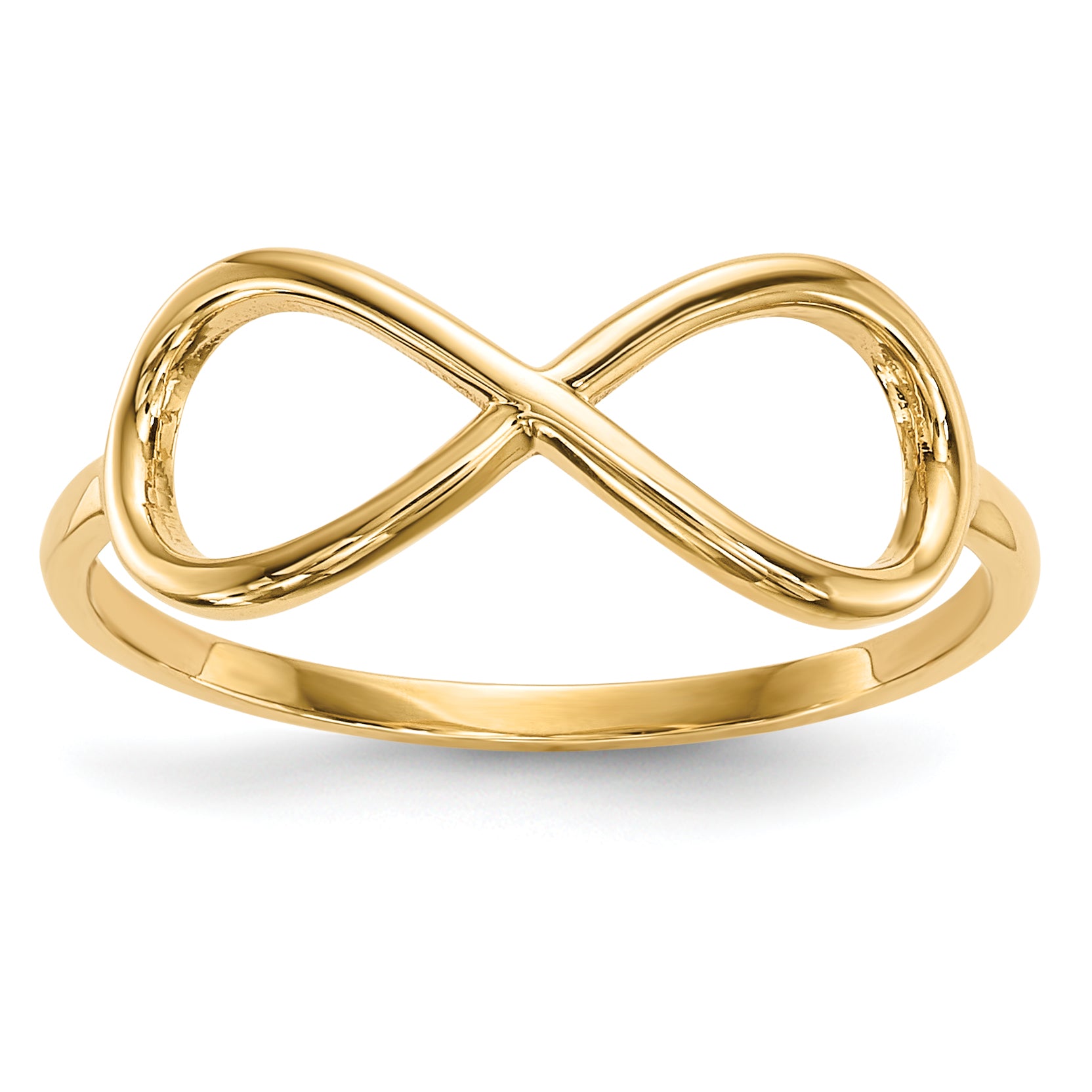 14k Polished Infinity Ring R611