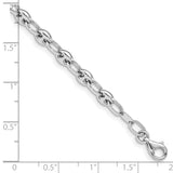 14K White Gold Polished Fancy Link 7.5 inch Bracelet SF2708W