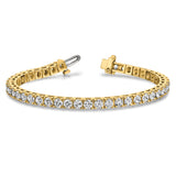 14k Complete 6.6 carat Round AAA Diamond 4-prong 7 inch Tennis Bracelet X2044AAA