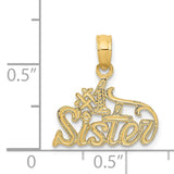 14k #1 SISTER Pendant C3025