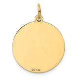 14k POODLE 20mm Engravable Disc Dog Charm XAC376