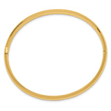 14k 4/16 Oversize High Polished 6.00mm Hinged Oval Bangle Bracelet HP4/16O