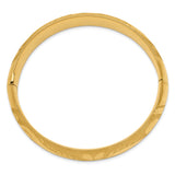 14k 9/16 Florentine Engraved 14.50mm Hinged Round Bangle Bracelet FE9/16